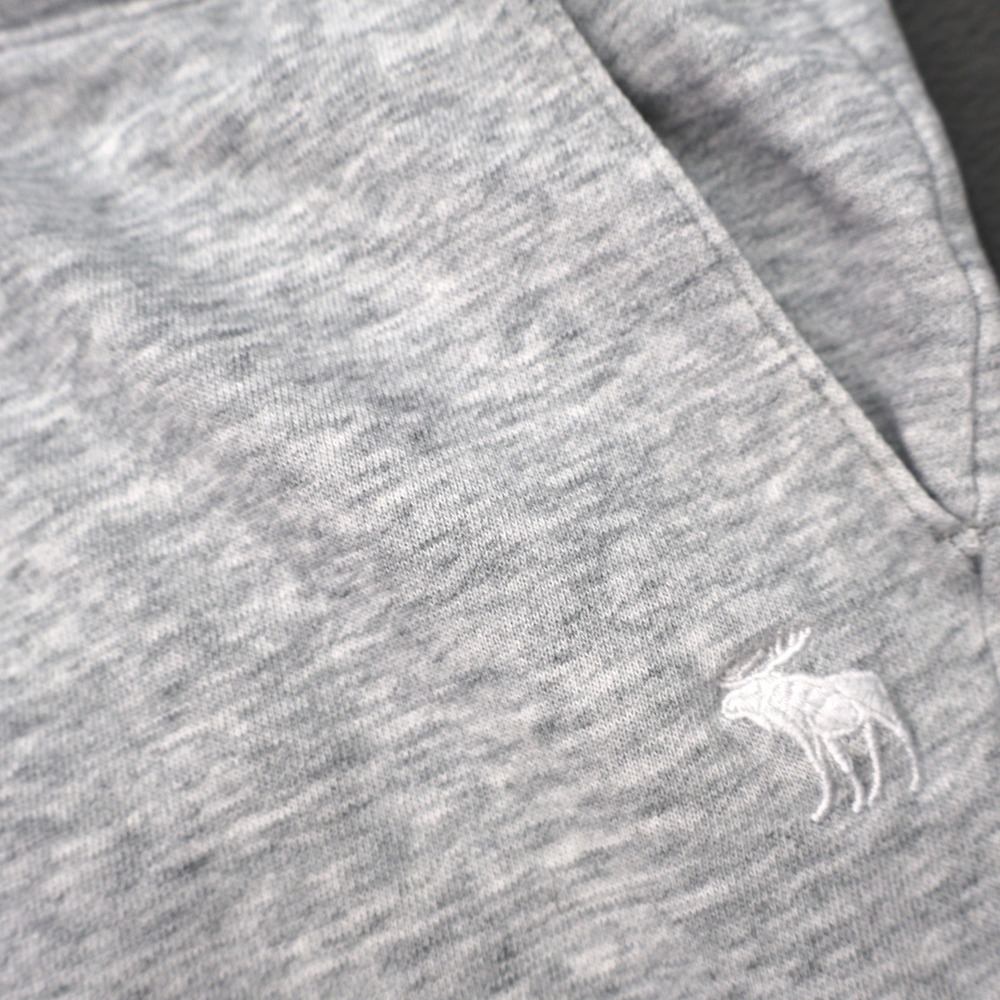 Abercrombie Kids Jogger Pants Kids 15/16 Grey Logo Waistband Fleece Sweatpants - Picture 3 of 11
